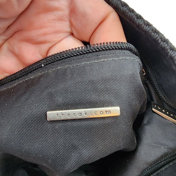 The SAK Crossbody Hobo Bag Black Crochet Eco Materials 12x10 inches - Picture 4 of 4